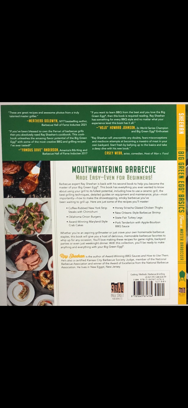 Big Green Egg Basics From A Master Barbecuer- Author signed copy